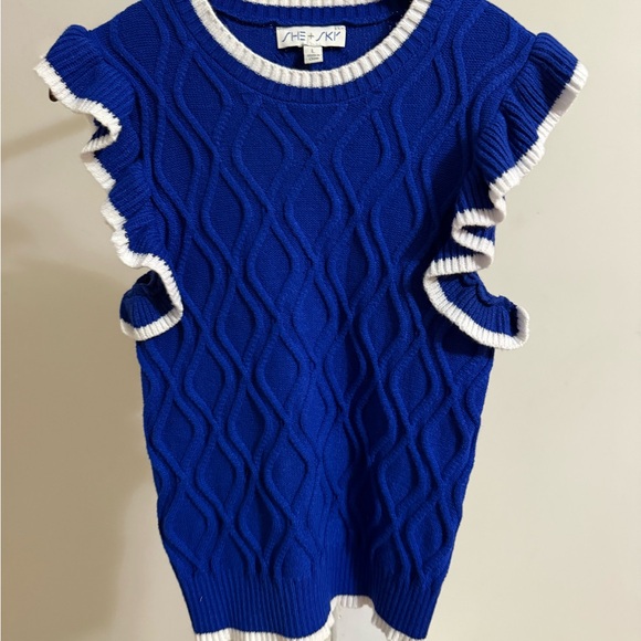 She + Sky Ruffled Sweater - Picture 3 of 7